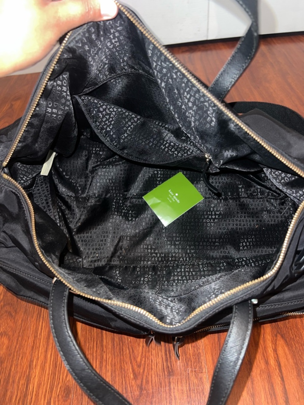 kate spade Black Nylon Duffel with Dual Front Zipper Pockets - Picture 7 of 9